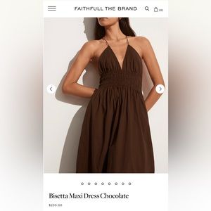 Faithfull The Brand chocolate maxi dress NWT